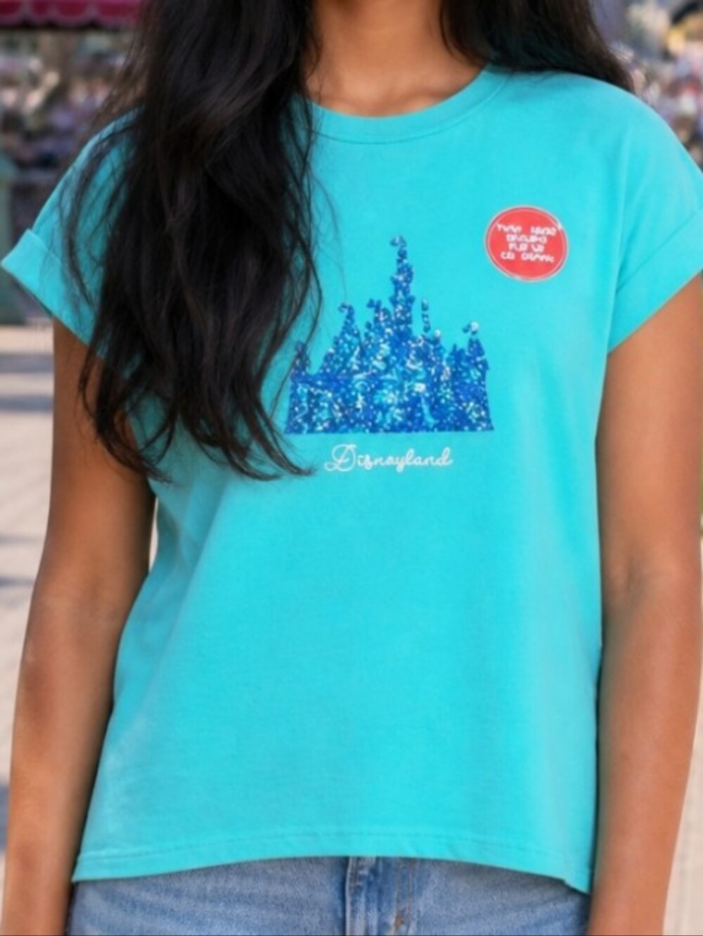 Disney Princess shirt Juniors Size XL blue